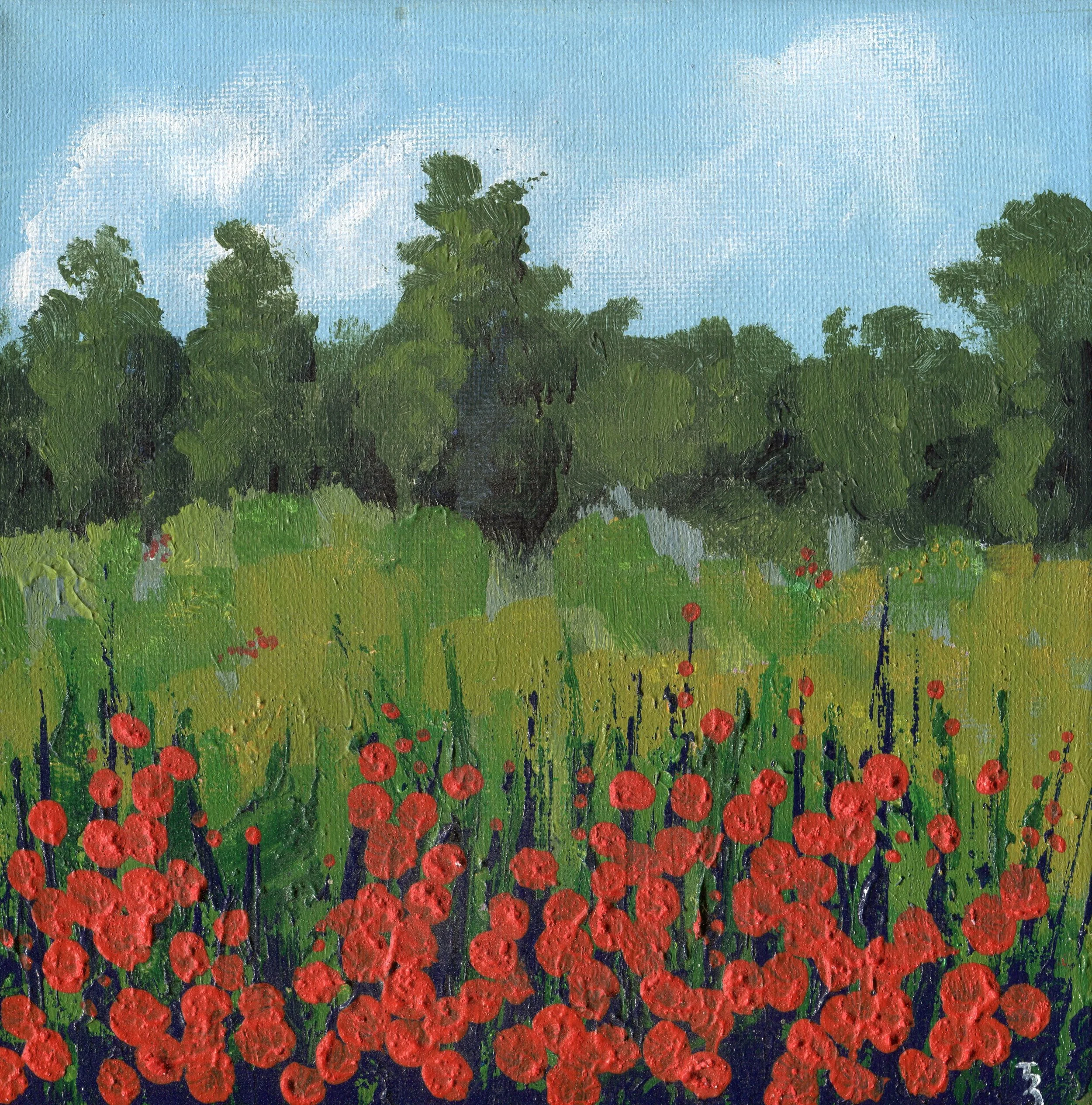 93b Tereza Harling Spring flowers acrylic on canvas