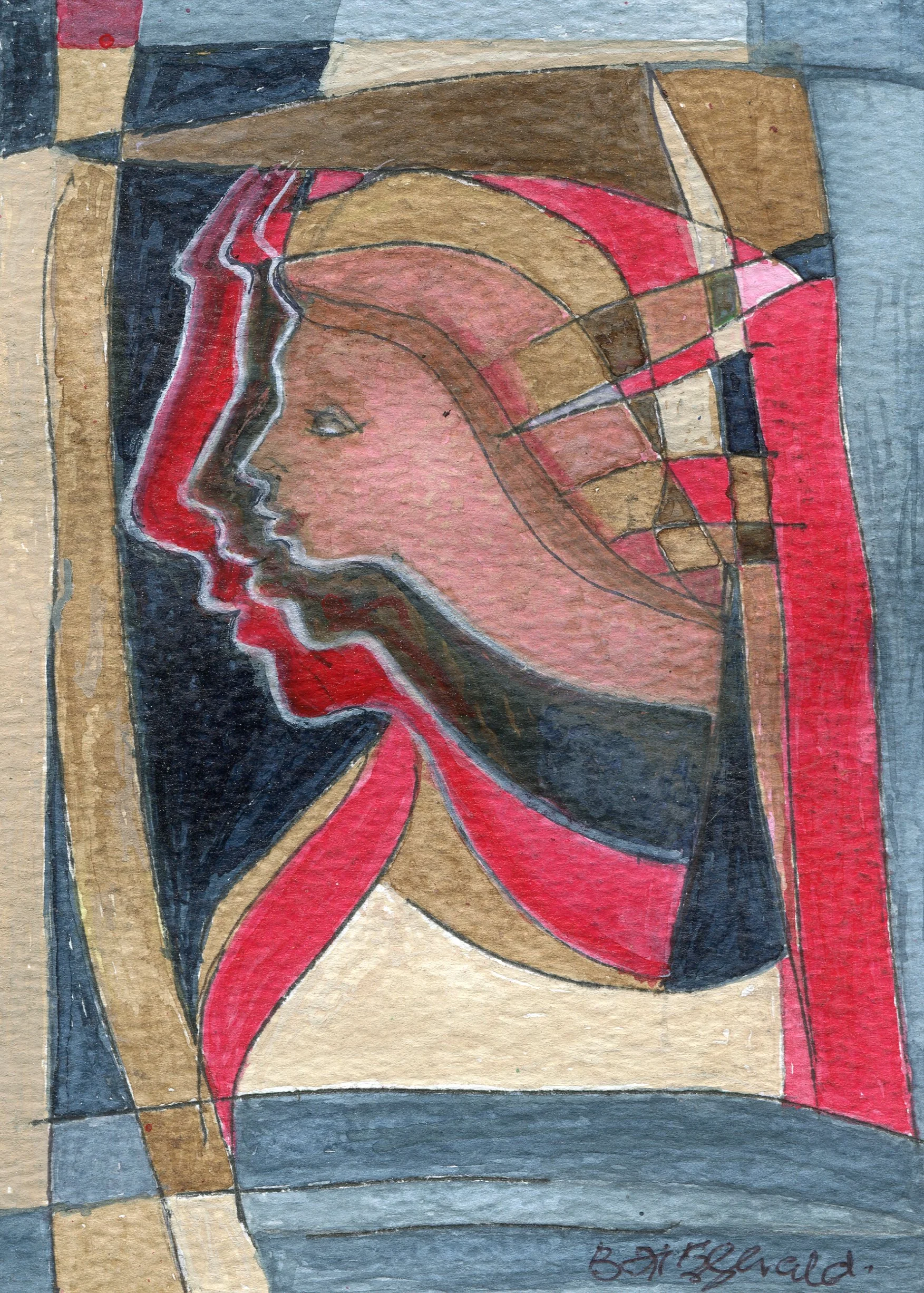 13a Babette Fitzgerald Audience gouache and ink on paper