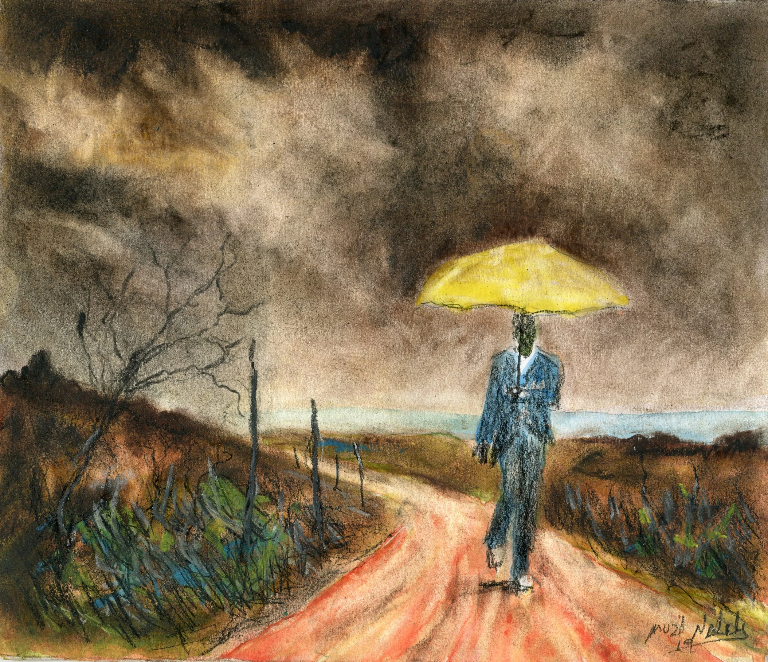 46c Muzi Ndlela Cover me mixed media on paper
