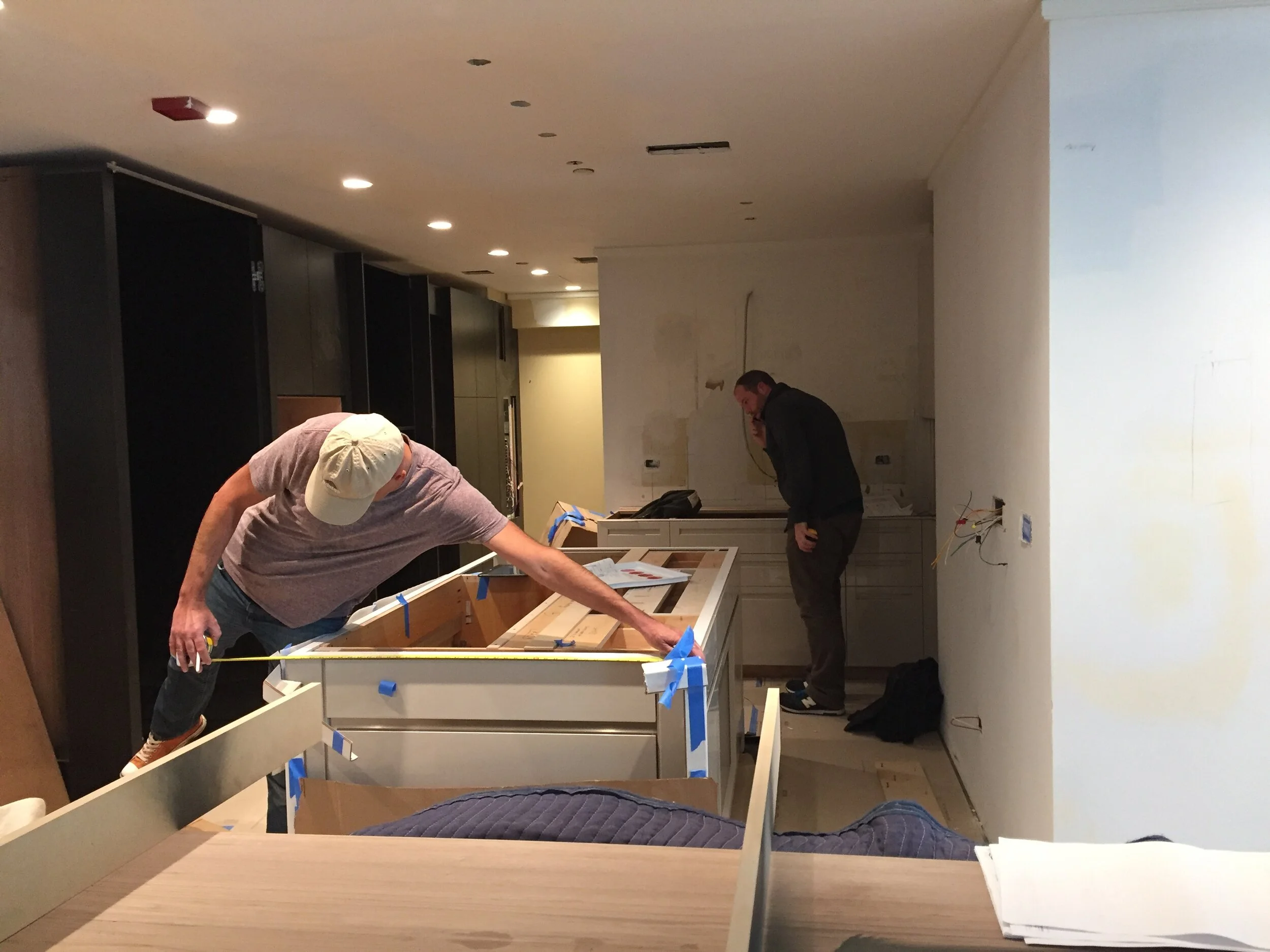 Progress on kitchen cabinets