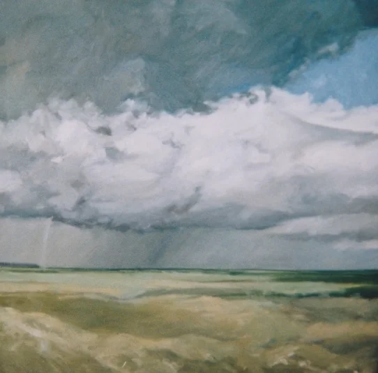 Dieppe, Closing Storm   oil on canvas  43 x 43 (in) 2002