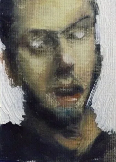 Ten Expressions #6   oil on paper 3.5x2.5 (in) 2009