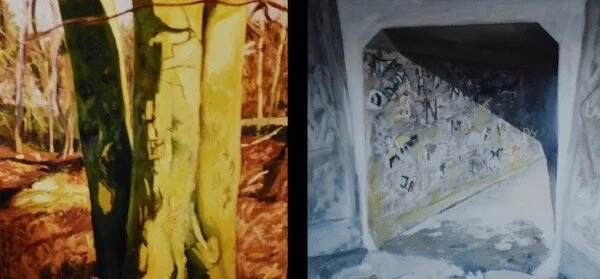 Evening   oil on canvas (Diptych)  24 x 48 (in)  1999