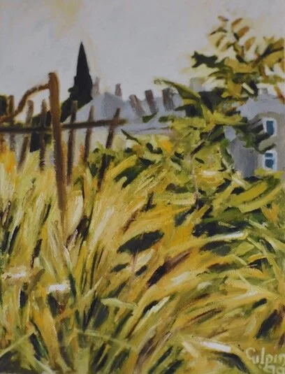 Wasteland and Church   oil on canvas  30 x 24 (in)  1999