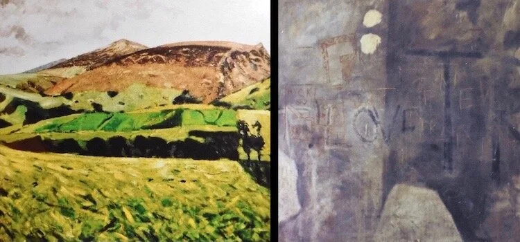 T’ Love   mixed media on canvas (Diptych)  36 x 142 (in)  1999