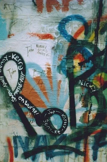 Gangs   mixed media on board  24 x 18 (in)  1998