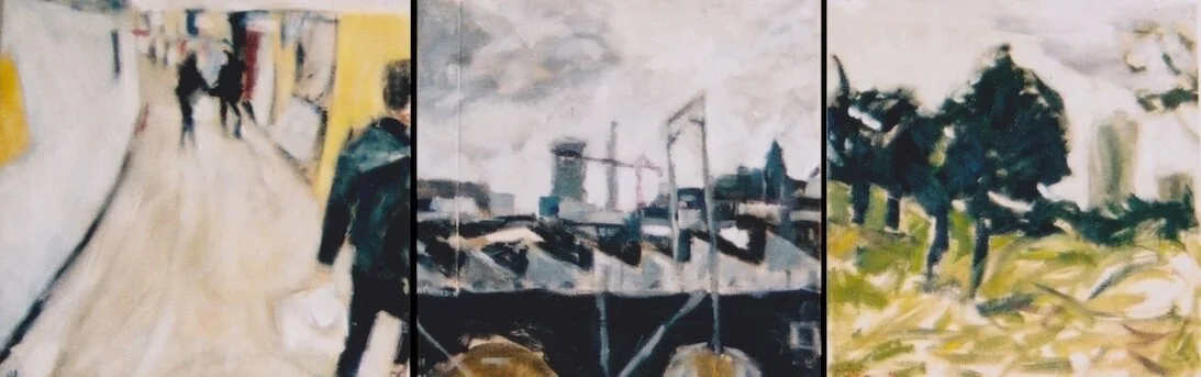 April Is The Cruelest Month   oil on canvas (Triptych)  12 x 36 (in)  2001