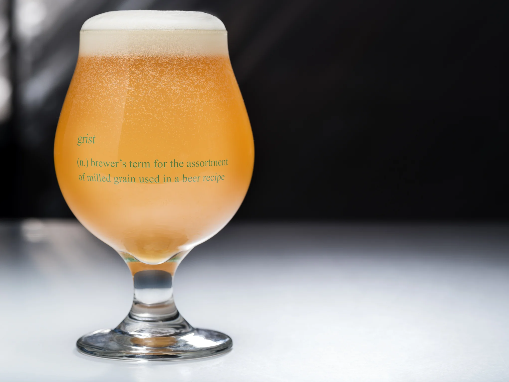 The back of the glass explains what a grist is. This is the inside baseball type stuff that makes Southern Grist a destination for beer lovers.