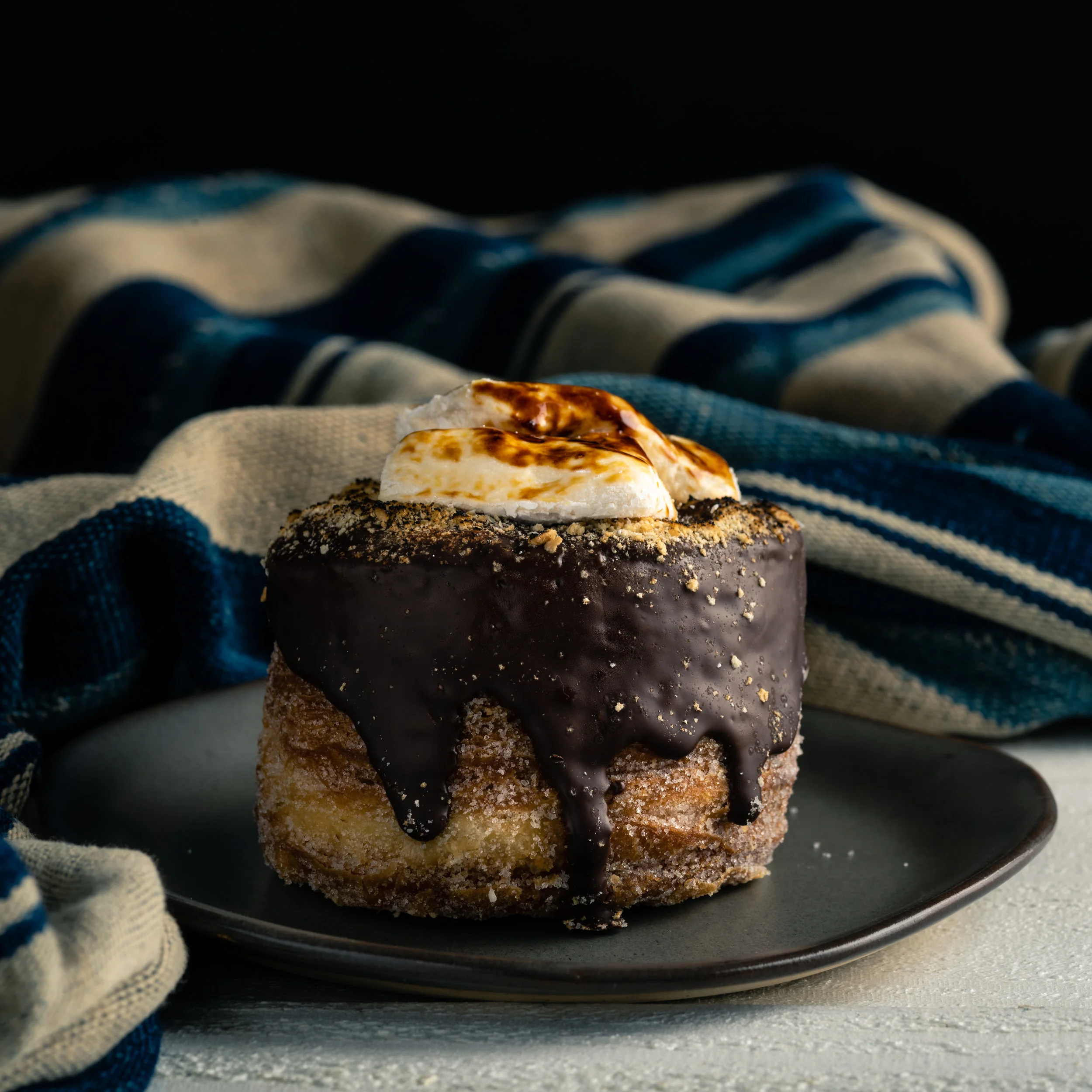 Dark and Moody Food Photography Doughnut