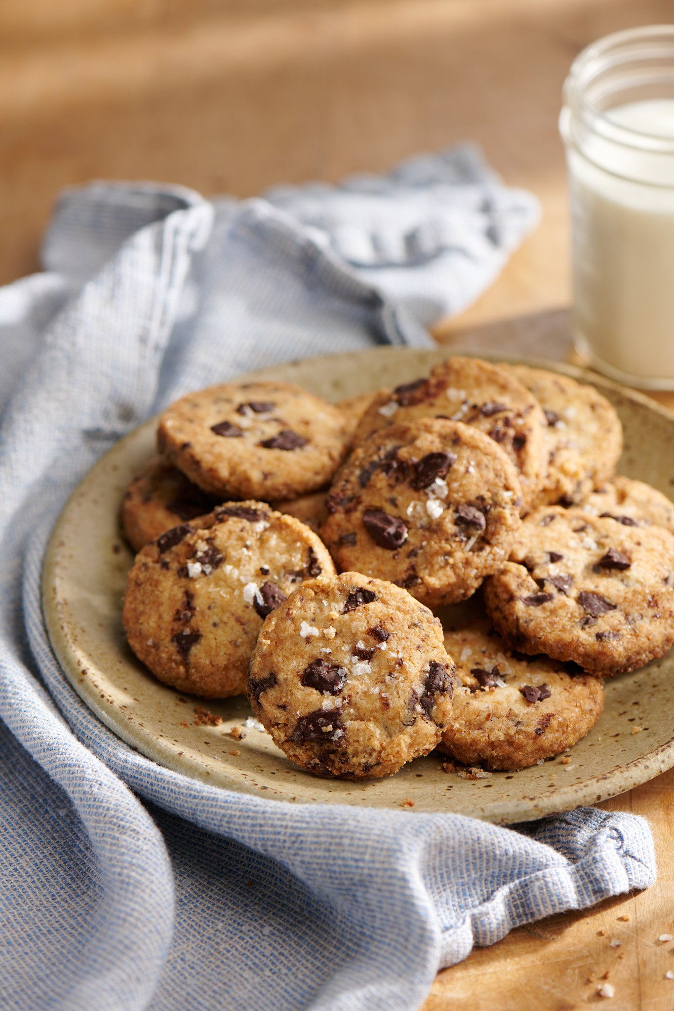 Salted Chocolate Shortbread Cookies