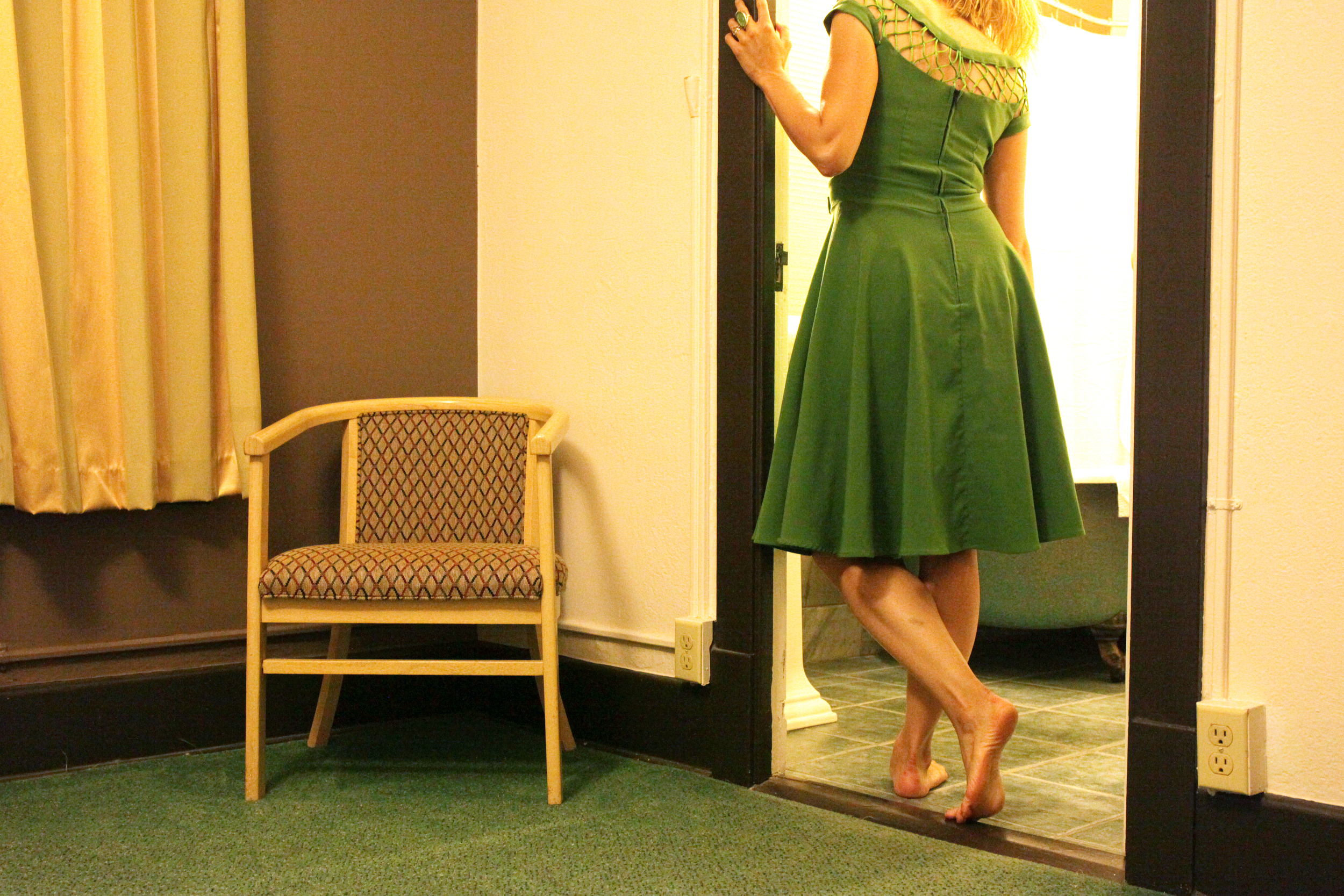 Self Portrait in Green Dress