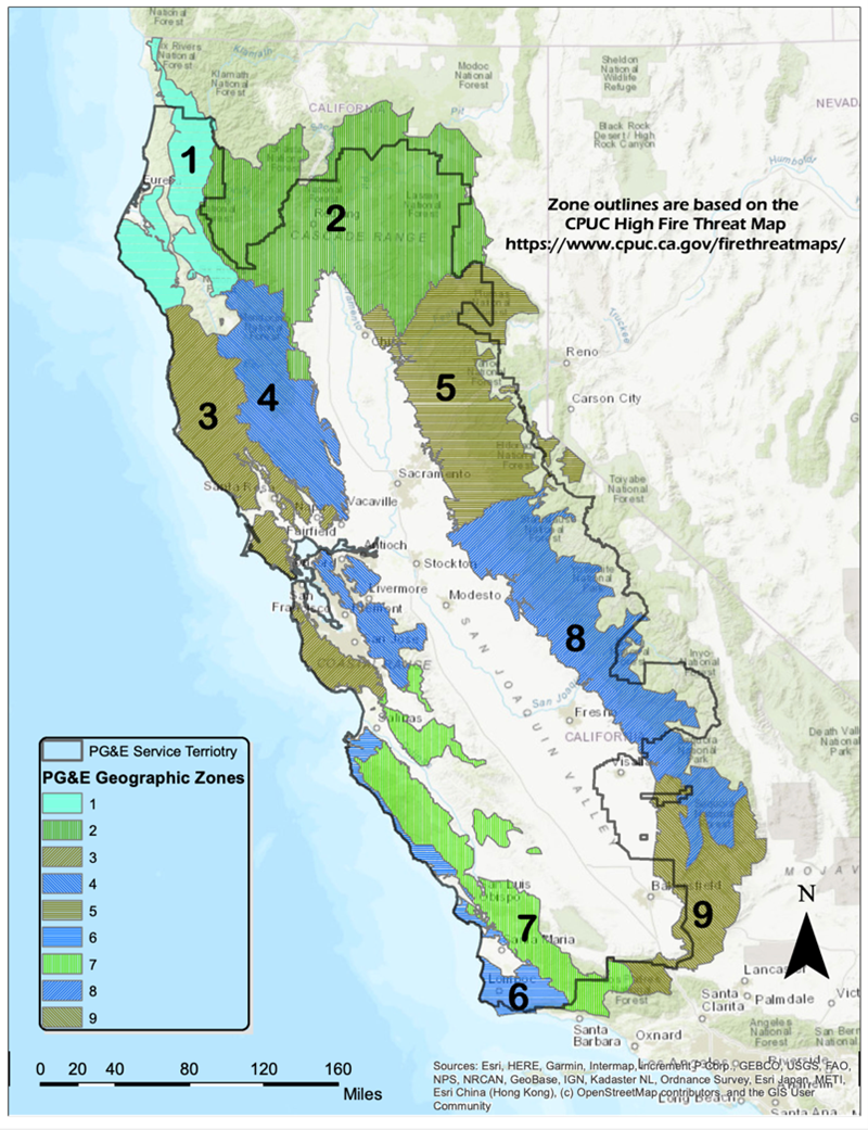 Assessment of PG&E High Fire Risk Area Map — The B. John Garrick
