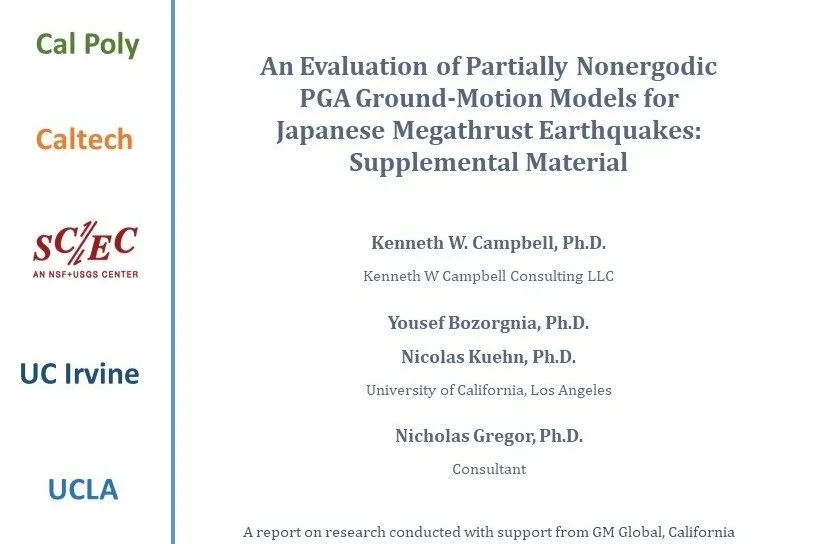 Report GIRS 2021-11: An Evaluation of Partially Nonergodic PGA Ground-Motion Models for Japanese Megathrust Earthquakes-Supplemental Material