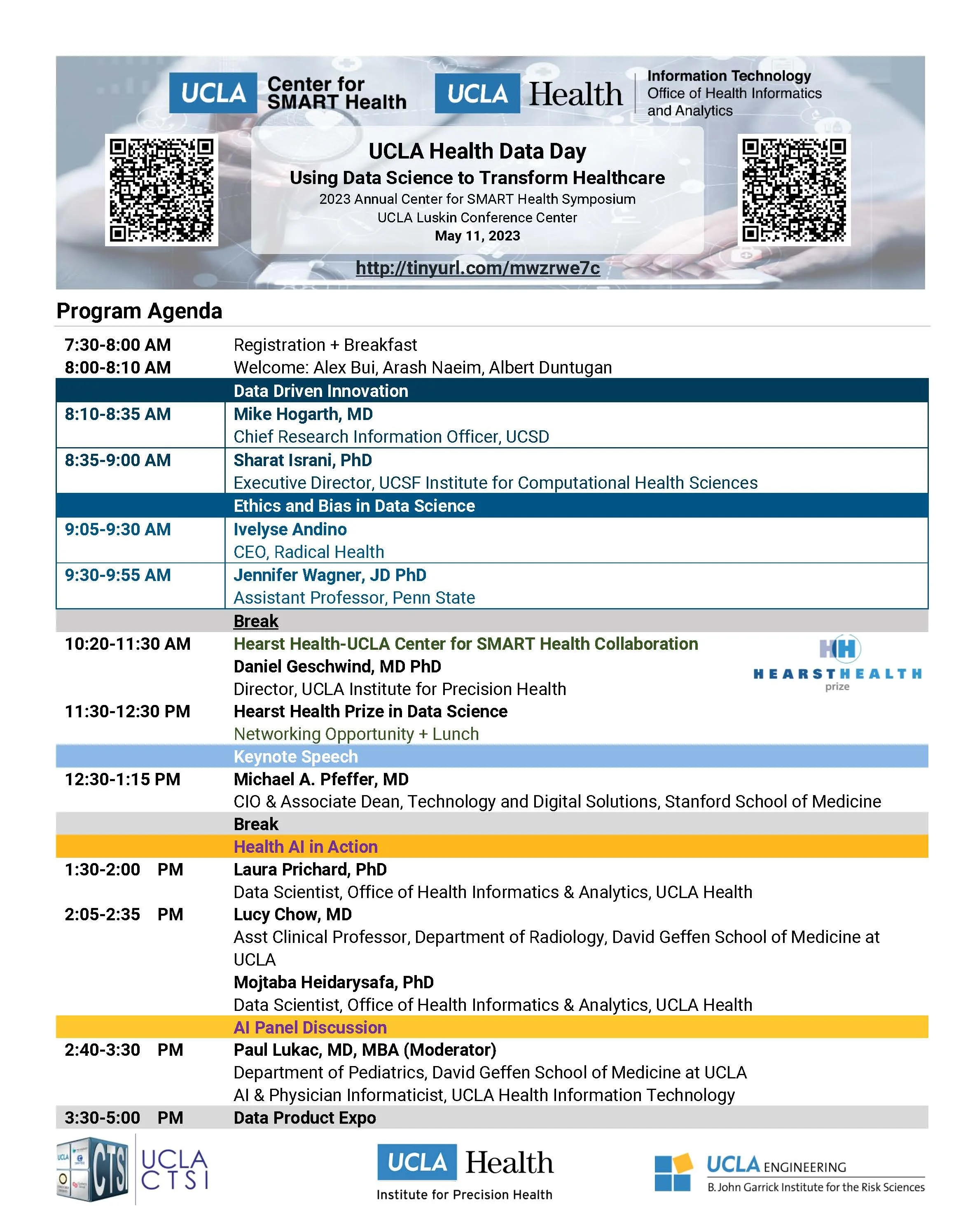 Invitation to UCLA Health Data Day and UCLA Center for SMART Health Annual Symposium