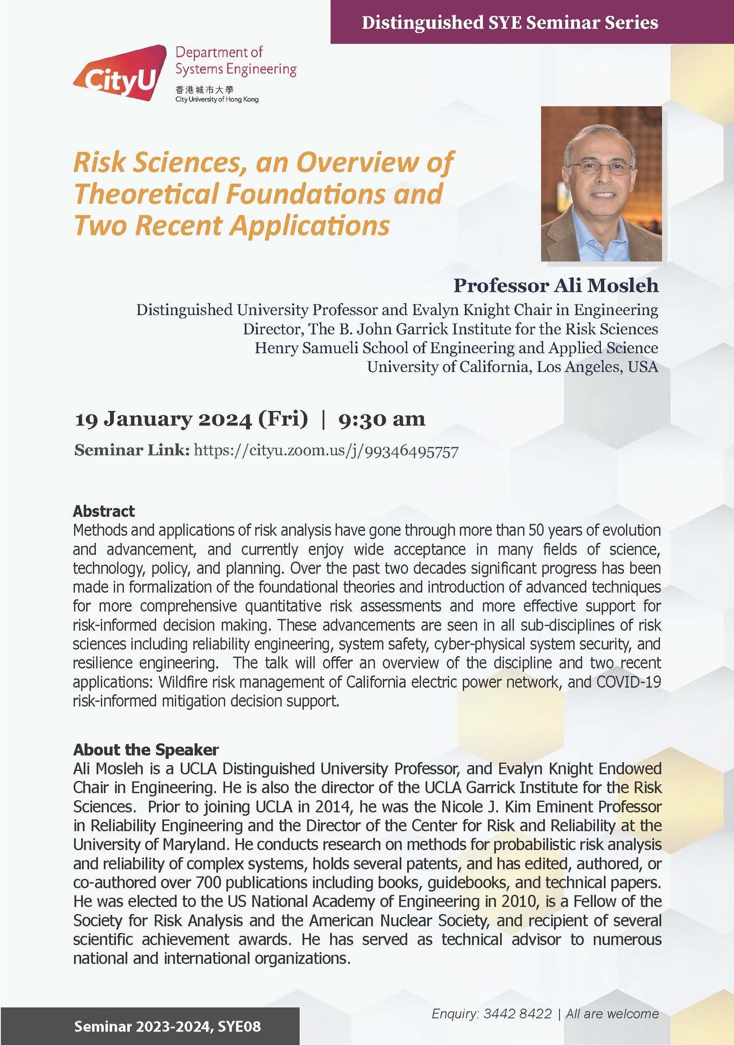 Risk Institute Director to Give Talk at City University of Hong Kong ...