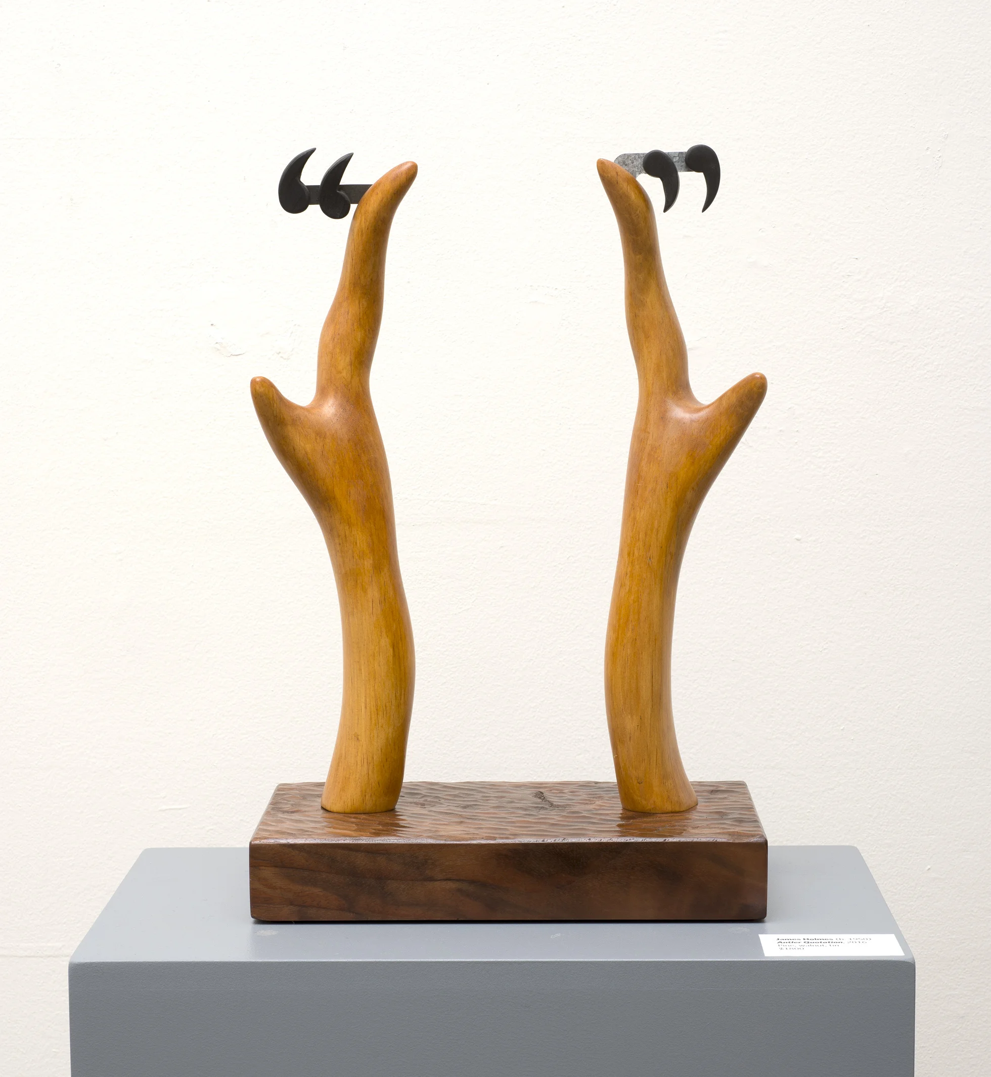 James Holmes, Antler Quotation . 2016. Pine, walnut, tin. 19.25" x 13" x 7"