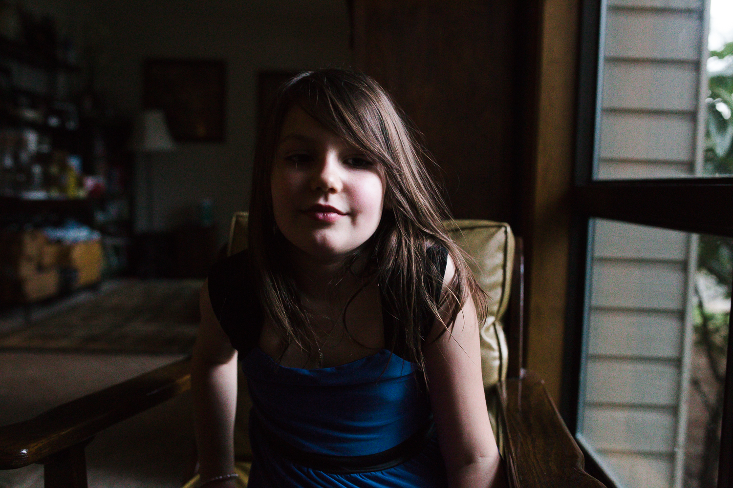 beautiful girl birthday party portrait