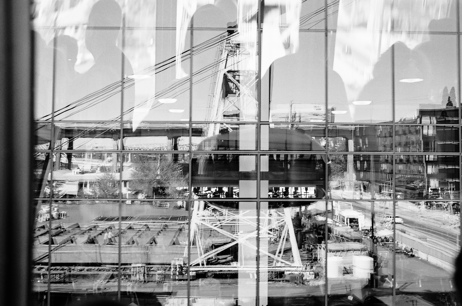 Family riding the Portland Tram