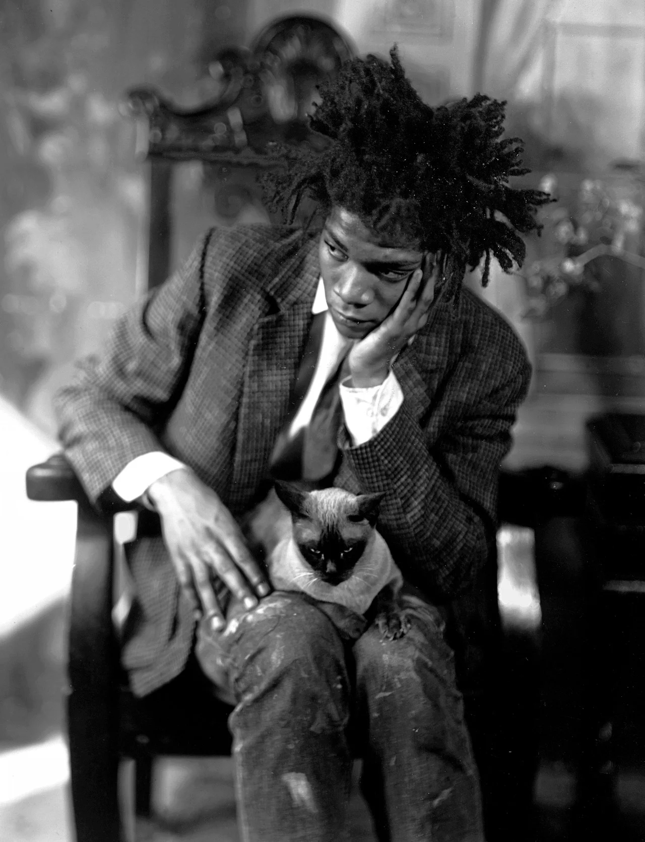 jean-michel basquiat WITH CAT