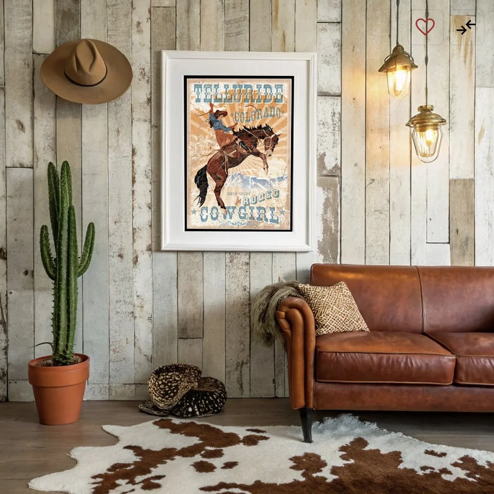 Western Room small matted prints cowgirl telluride.jpg