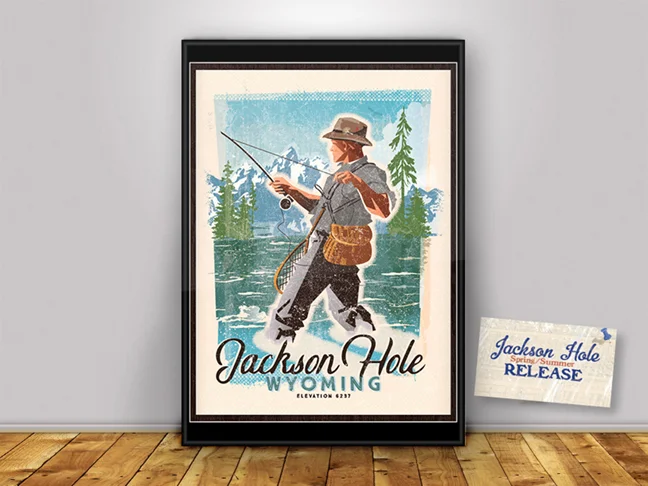 A River Runs Through It in Jackson Hole, Wyoming.