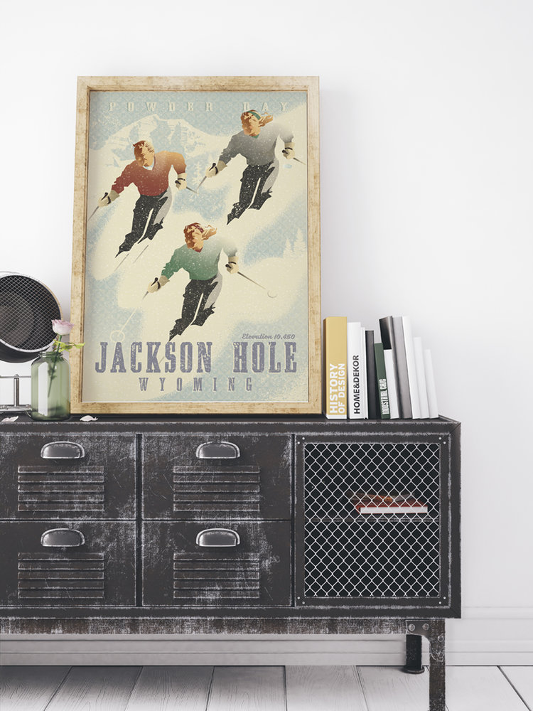 Modern/Vintage Jackson Hole Posters FREE SHIPPING! — Beutler Design ...