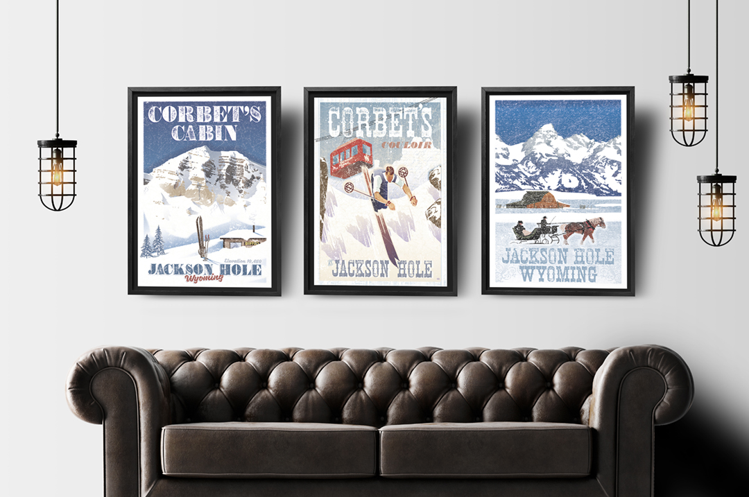 Corbet’s Couloir Jackson Hole Ski Poster — Beutler Design & Illustration