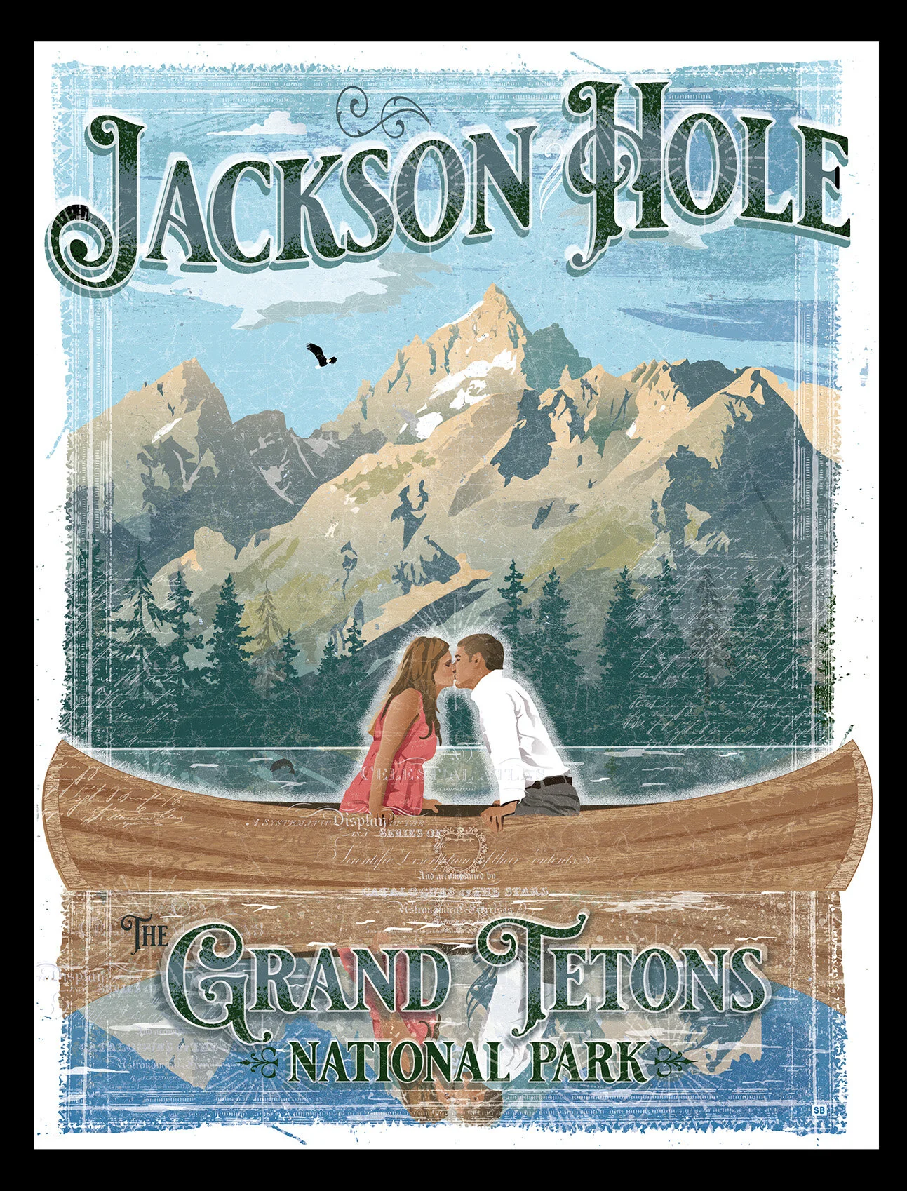 Fall in Love Canoe in Jackson Hole 8.5X12-01.jpg