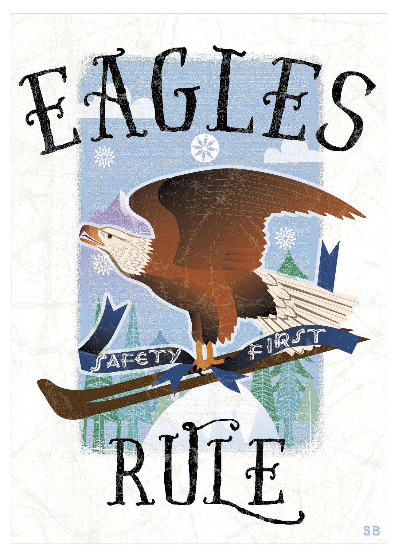 Eagles are the oldest children in ski school featuring lessons for 7 to 14 year olds!