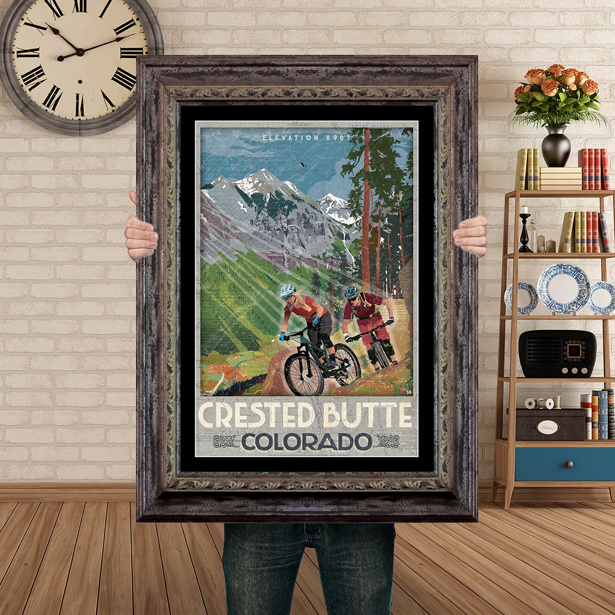 Man Holding Poster Mockup Barnwood Creste Butte MNT Biking.jpg