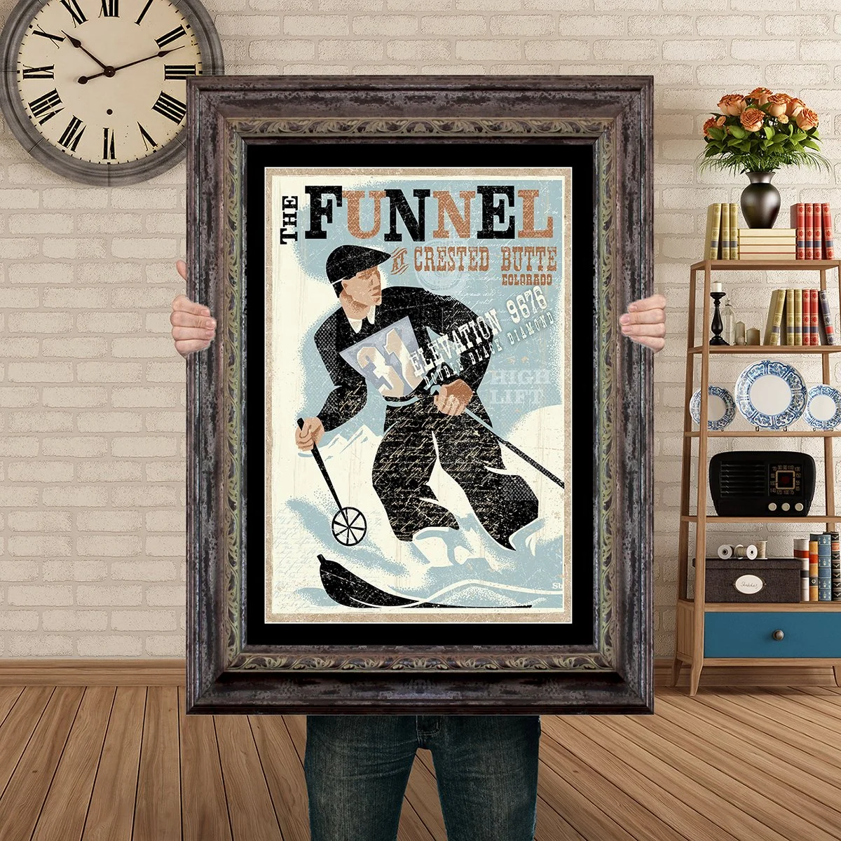 Man Holding Poster Mockup Barnwood Funnel Plunge.jpg