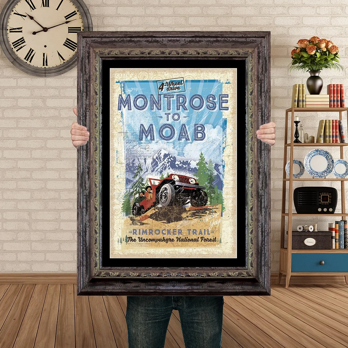 Man Holding Poster Mockup Barnwood Rimrocker montrose.jpg