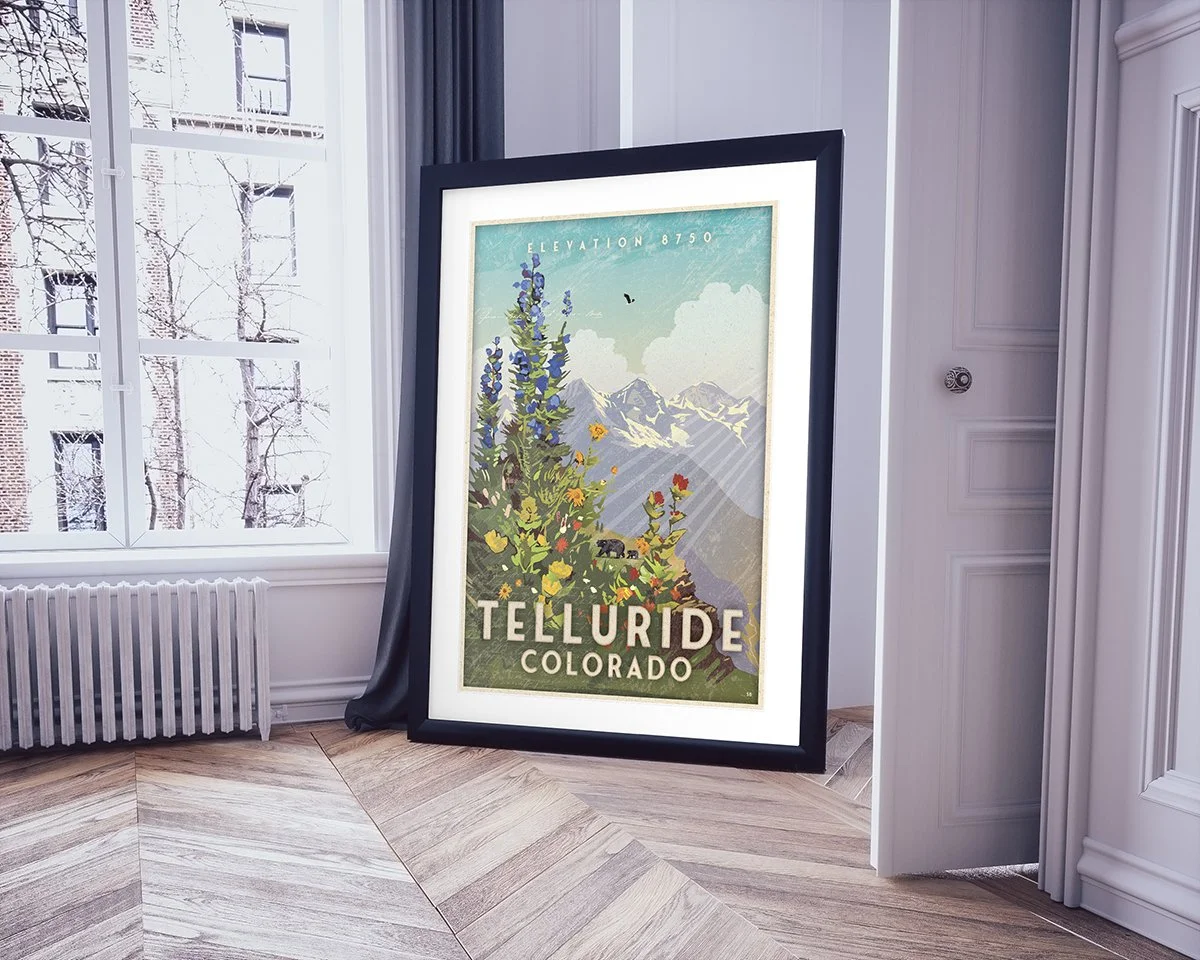 Poster-frame-on-the-floor Black Bear Wild White Matt.jpg