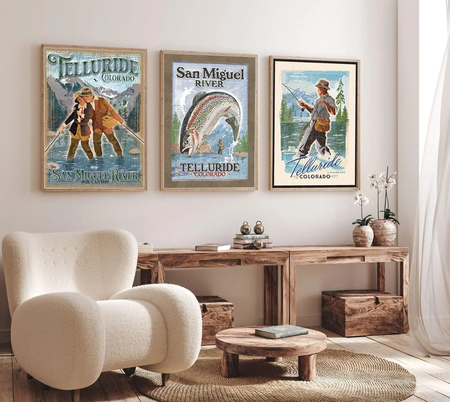 Western triptic living room fly fishng telluride_.jpg
