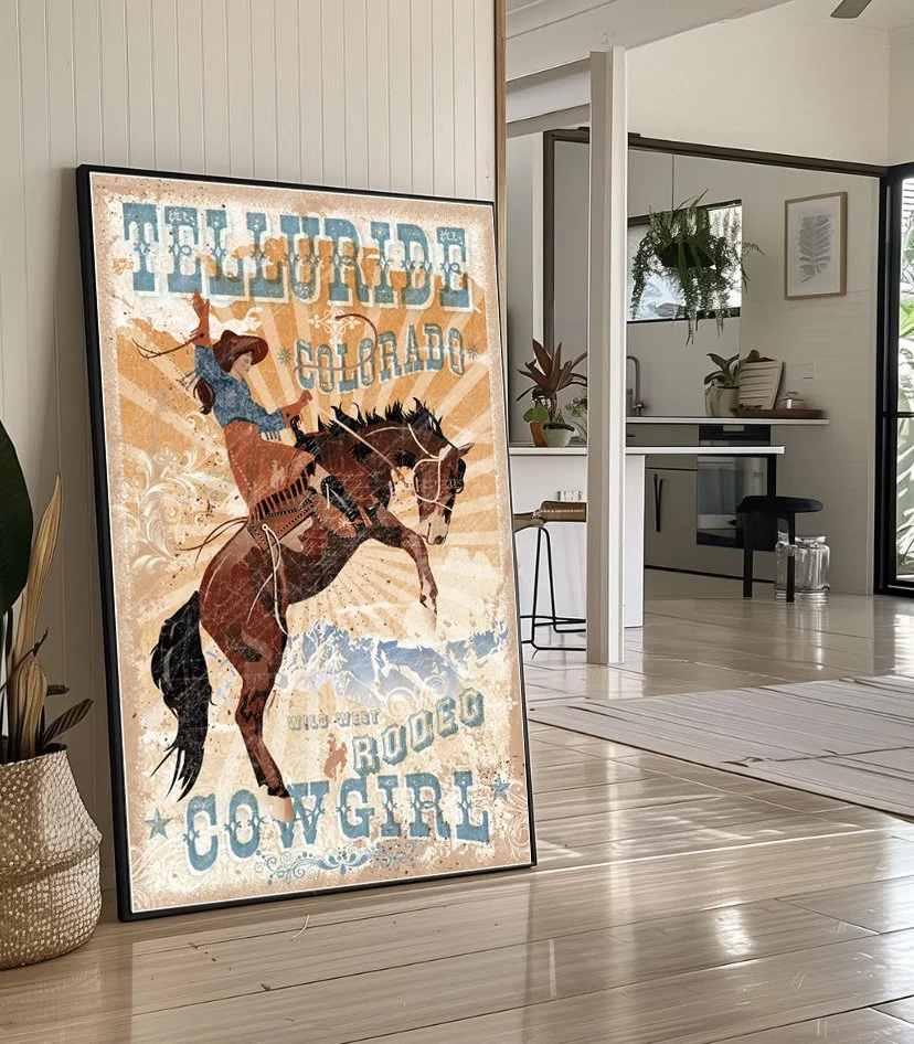 Modern Framed print on floor Rodeo Gril Telluride.jpg