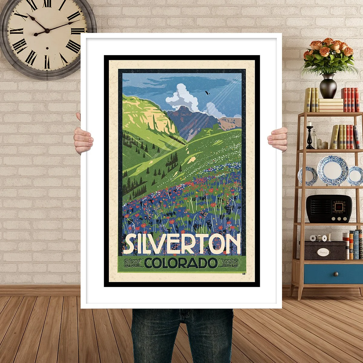 Man Holding Poster Mockup Silverton Wildflowers.jpg