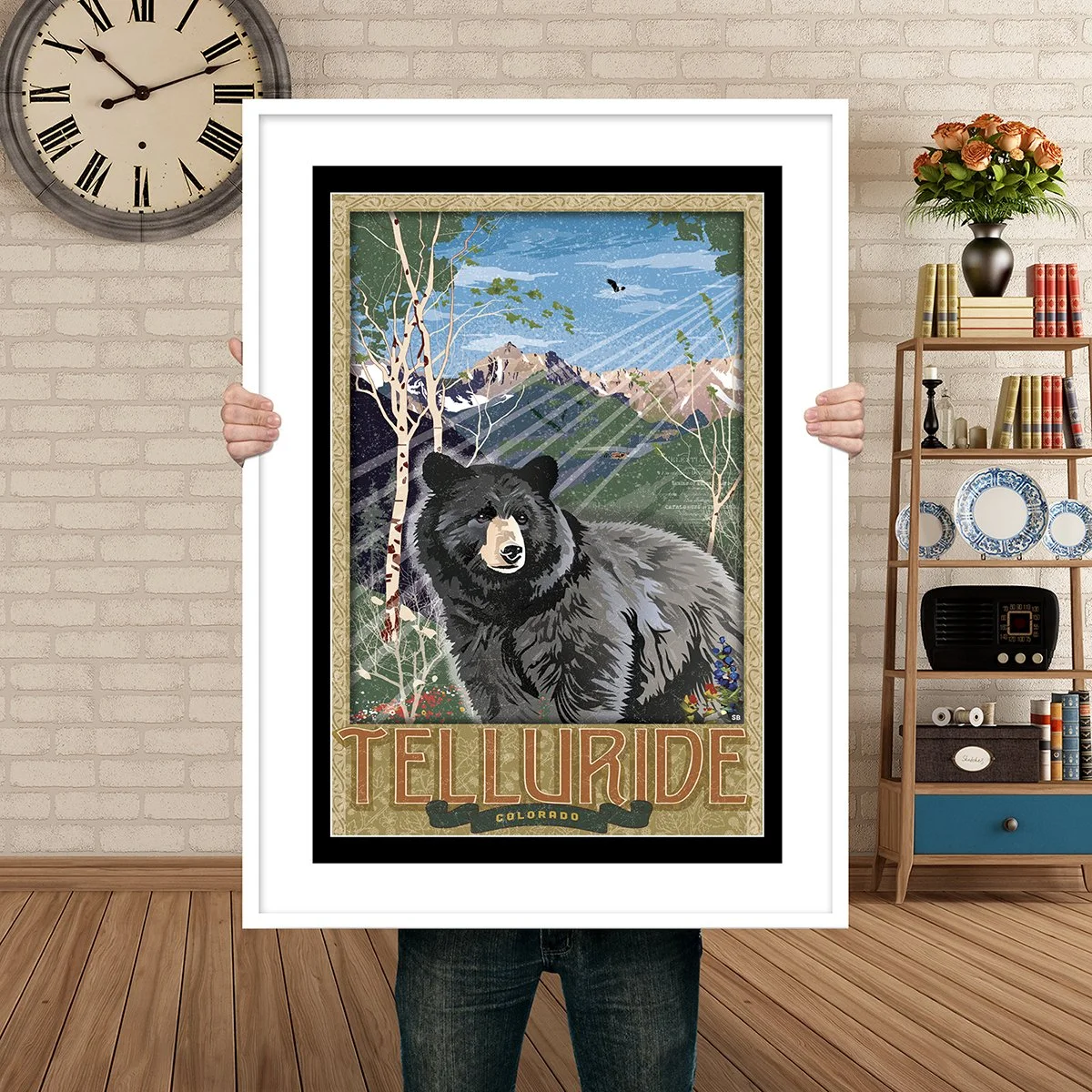 Man Holding Poster Mockup Summer Black Bear.jpg