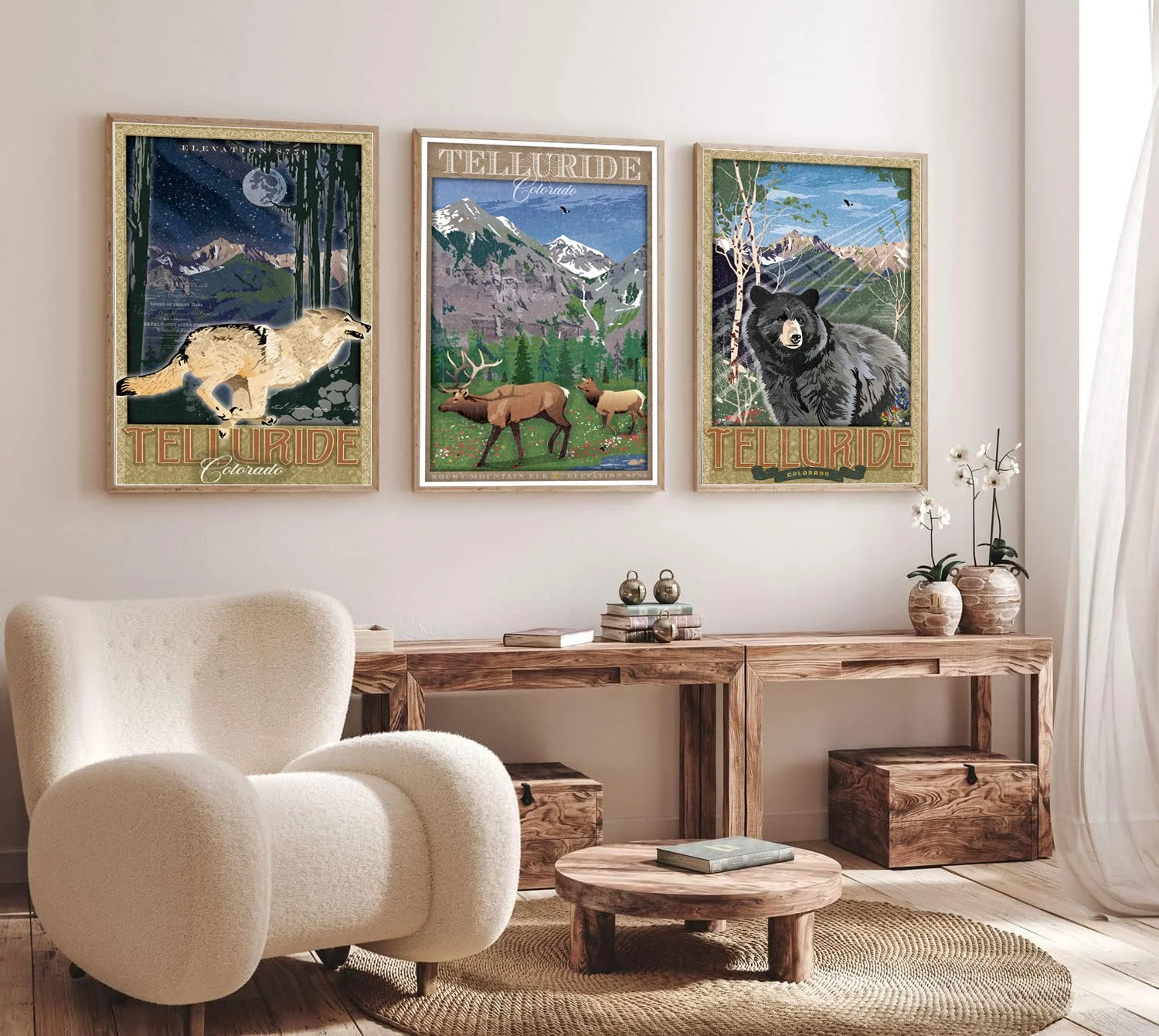 Western triptic living room wildlife series telluride_.jpg
