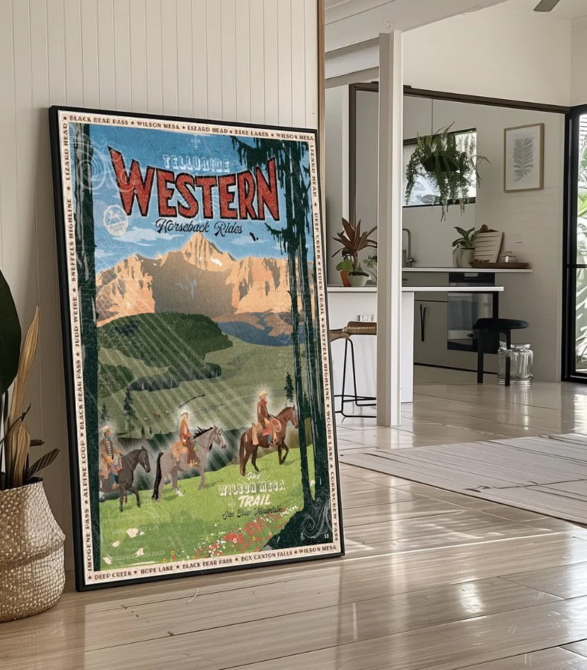 Modern Framed print on floor Telluride Horseback.jpg