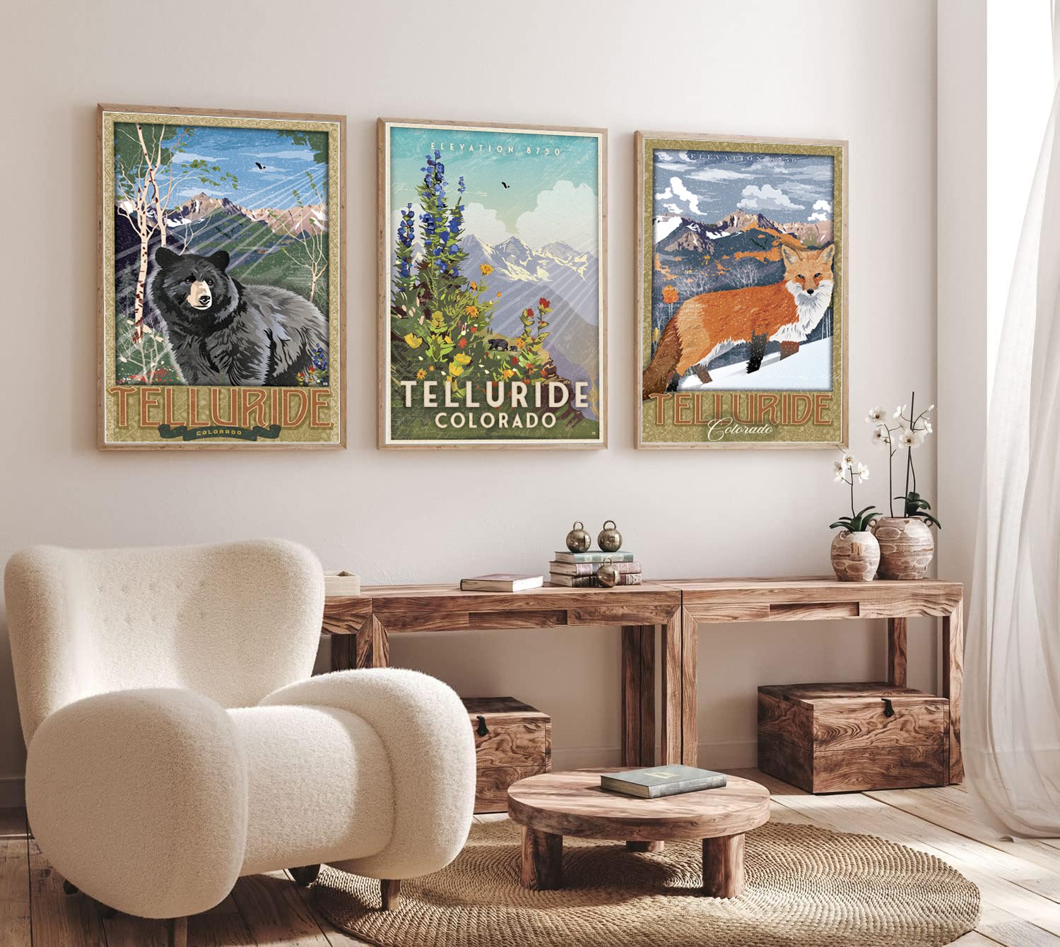 Western triptic living room wiflflowers wildlife_.jpg