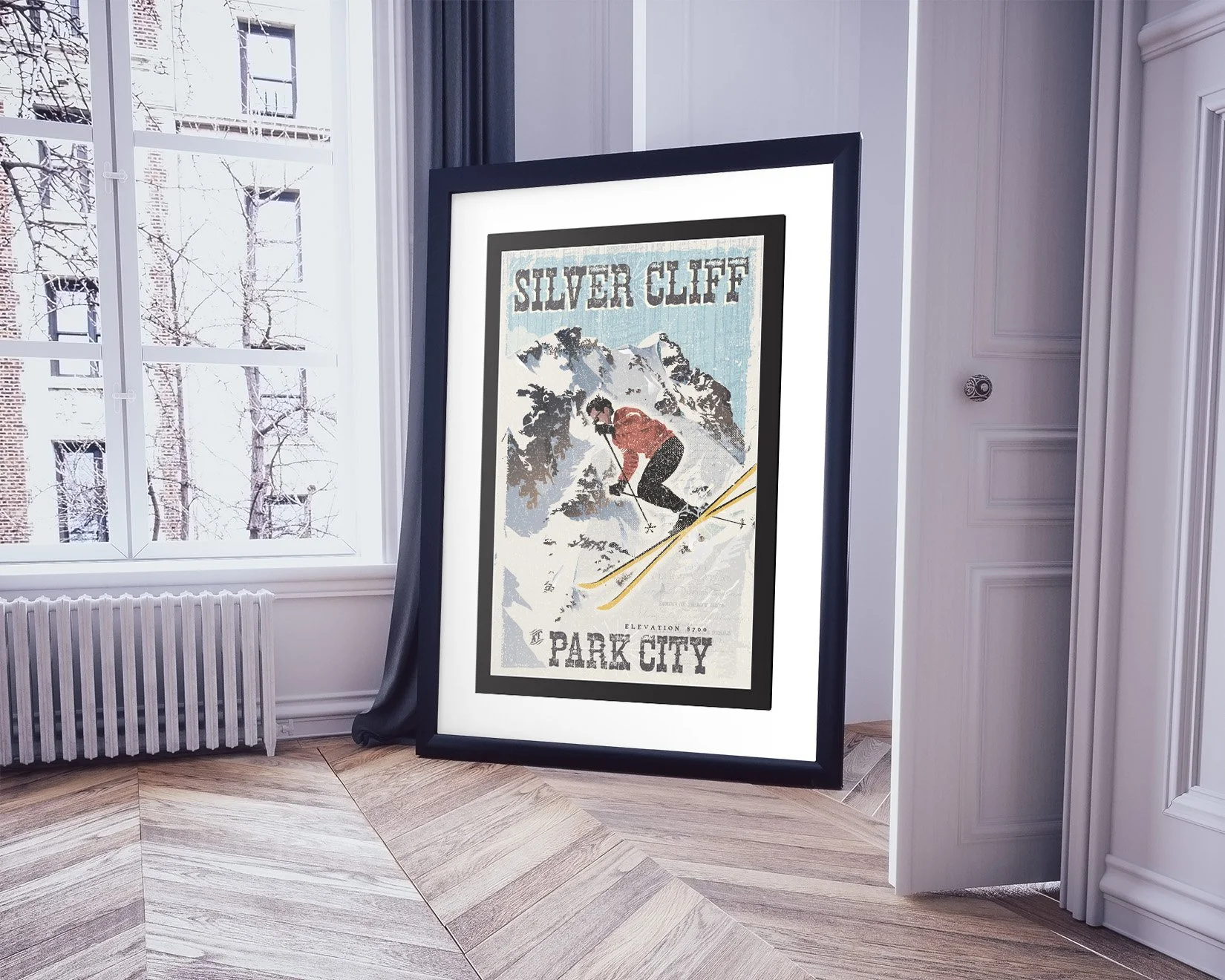 Poster-frame-on-the-floor silver cliff park city.jpg