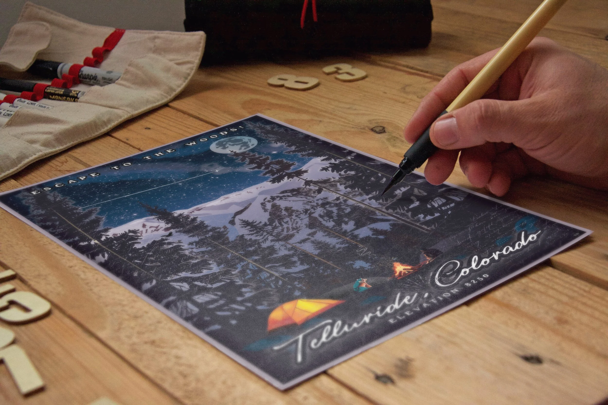 Poster Mockup sketch Camp in woods.jpg