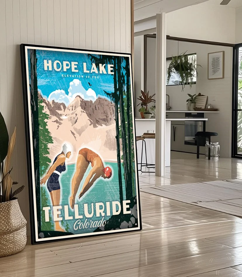 Modern Framed print on floor Hope Lake telluride.jpg