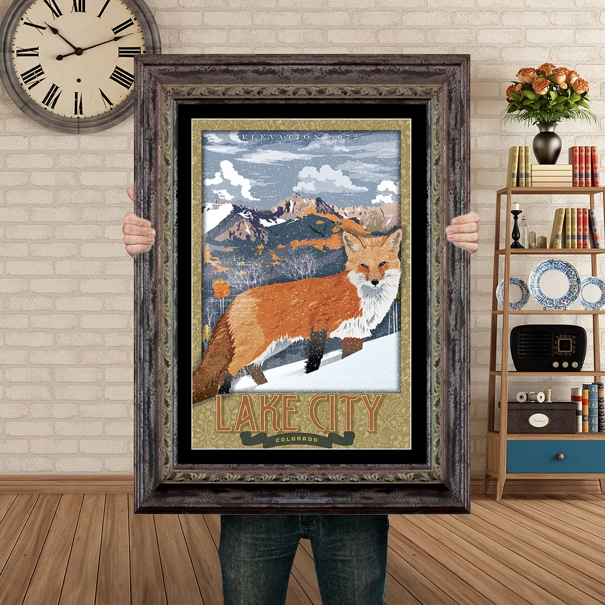 Man Holding Poster Mockup Barnwood lake city fox.jpg