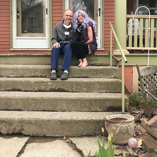 My friend and photographer , @gretchen_arnold has been documenting Rochester during this unprecedented time. 
Today was mine and Eriks turn at our pandemic love nest. 
Check out her other images if Pandemic Rochester. 
#hennarising 
#pandemicart 
#gr