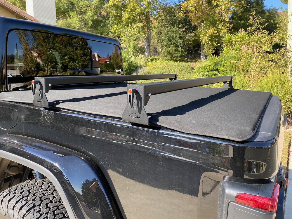 Jeep Gladiator Aluminum Hi Rise Crossbars For Use With Tonneau Covers Kb Voodoo Fabrications