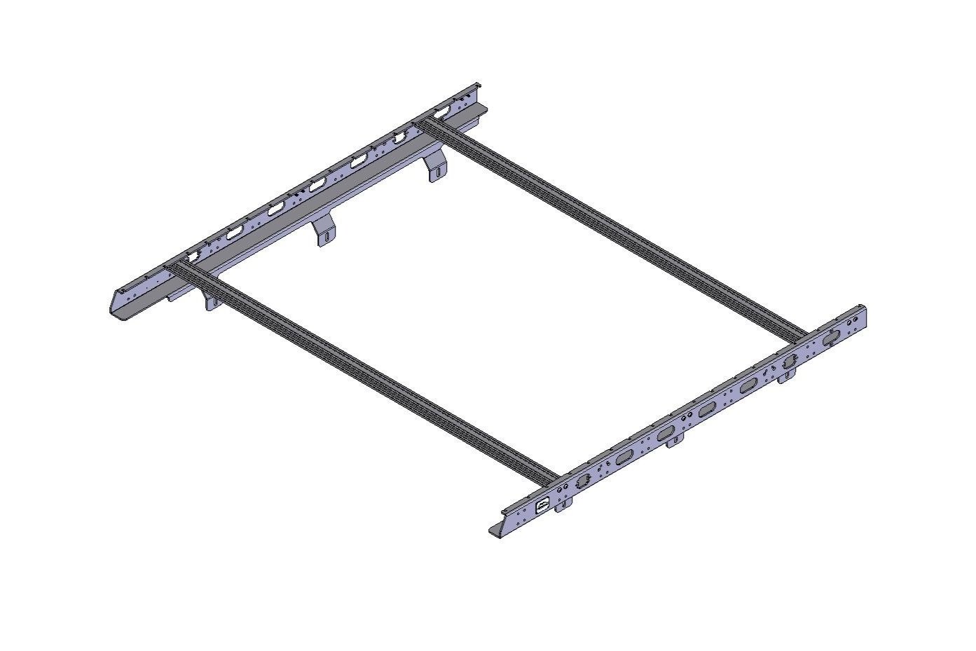 Aluminum VRS Tonneau Compatible Bed Crossbar System, Fits 2005 to Present Toyota Tacoma with 5 foot bed, for Bakflip Covers