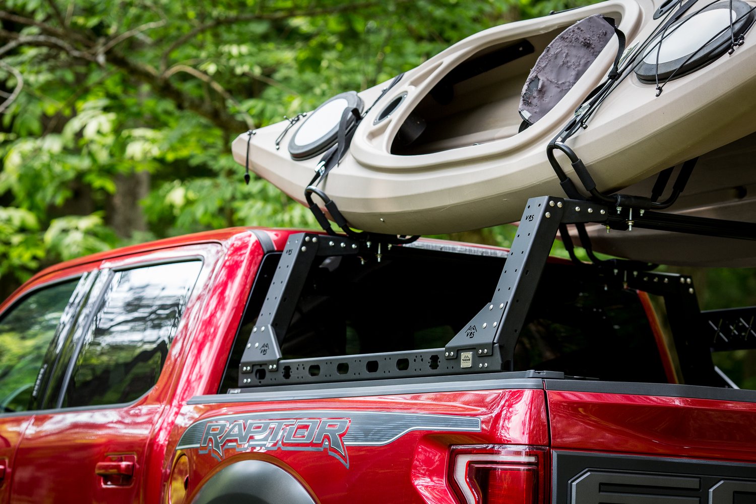 Steel VRS Tonneau Compatible Kayak Rack, Fits 1983 to 2012 Ford Ranger with  5ft bed — KB Voodoo Fabrications