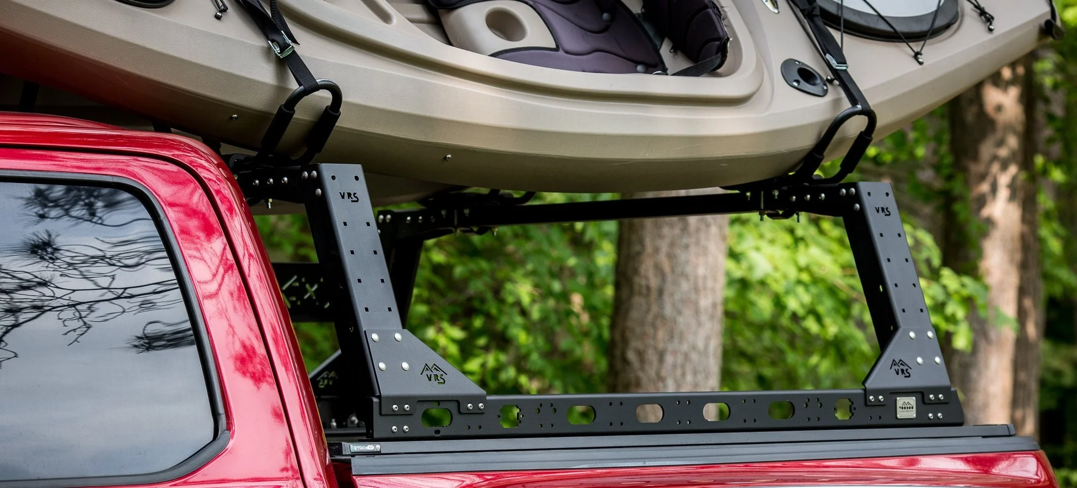 Steel VRS Tonneau Compatible Kayak Rack, Fits Chevy Silverado 2500