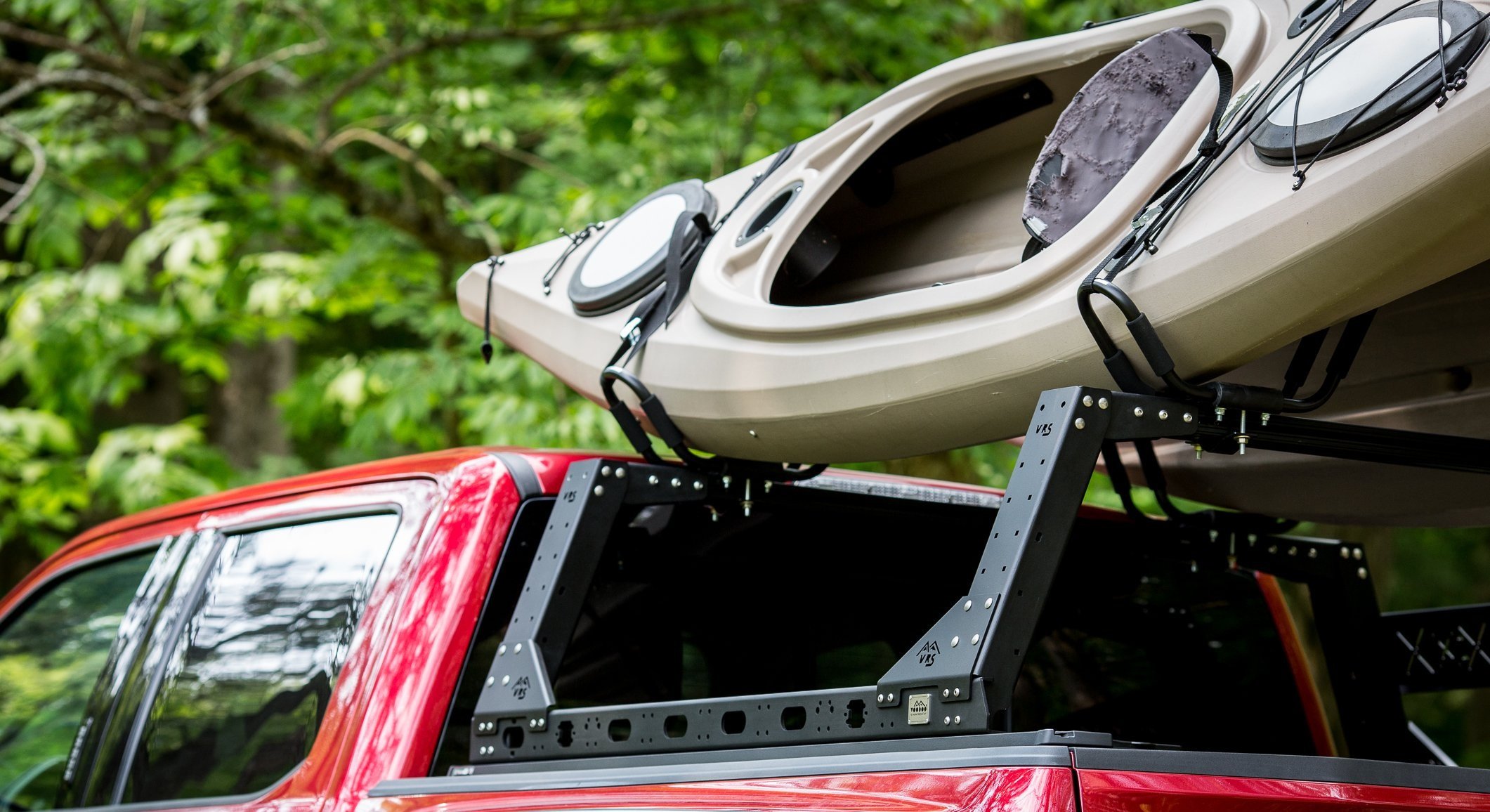 Steel Tonneau Compatible Kayak Rack, Fits Ram 1500 with 5ft bed — Fabrications